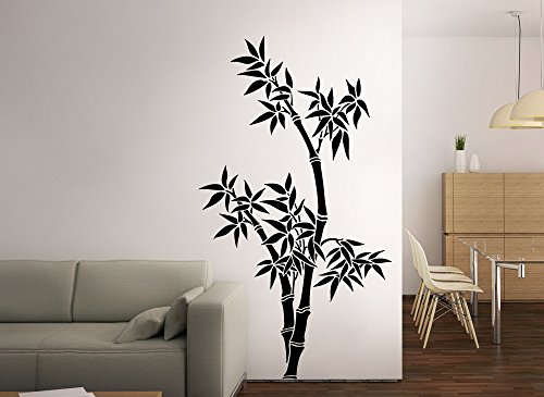 Grandora W131 Wandtattoo Bambus Baum schwarz (BxH) 58 x 110 cm von Grandora