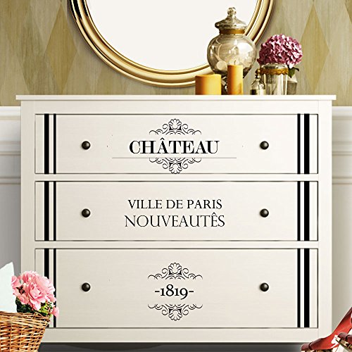 Grandora W5224 Wandtattoo Vintage Stil 2 I dunkelrot I passend für IKEA HEMNES Komode Möbelfolie Aufkleber selbstklebend Wandaufkleber Wandsticker Grandora W5224 Wandtattoo Vintage Stil 2 I dunkelrot I passend für IKEA HEMNES Komode Möbelfolie Aufkleber selbstklebend Wandaufkleber Wandsticker von Grandora