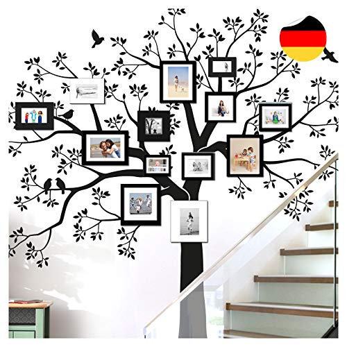 Grandora Wandtattoo XXL Baum Vögel I braun (BxH) 165 x 160 cm I Wohnzimmer Schlafzimmer Flur Sticker Aufkleber selbstklebend Wandsticker Wandaufkleber W5480 von Grandora