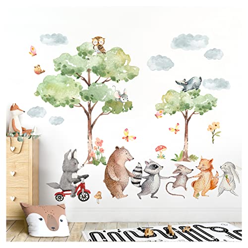 Grandora Wandsticker Waldtiere Kinderzimmer Wandaufkleber Wandtattoo DL794-5 von Grandora