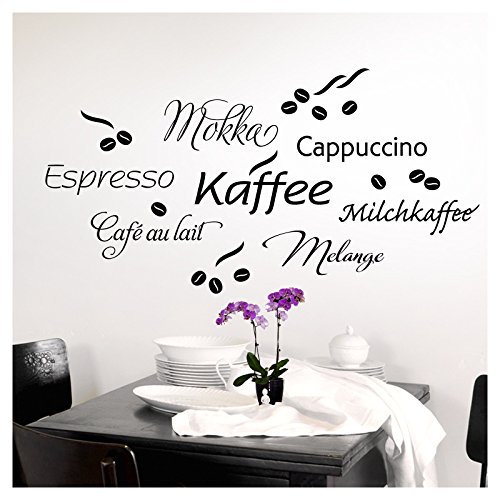 Wandtattoo Kaffe Cappuccino Espresso Milchkaffee 1075W von Grandora