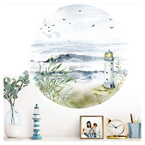 Grandora Wandtattoo Wandsticker Schlafzimmer Meer Strand Bild Wanddeko Wohnzimmer Wandaufkleber Flur Wandbild Tapete selbstklebend Essdiele Nordsee Ostsee DL581 von Grandora