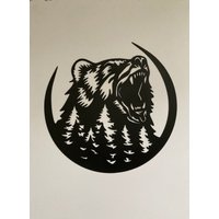 Grizzly Bär Metall Wandkunst. Wildtier Dekor. Silhouette. Bär. Weihnachtsgeschenk. Geburtstagsgeschenk. Cabin Grizzly Bär Metall Wandkunst. Wildtier Dekor. Silhouette. Bär. Weihnachtsgeschenk. Geburtstagsgeschenk. Cabin von GrandpaRmetalDecor