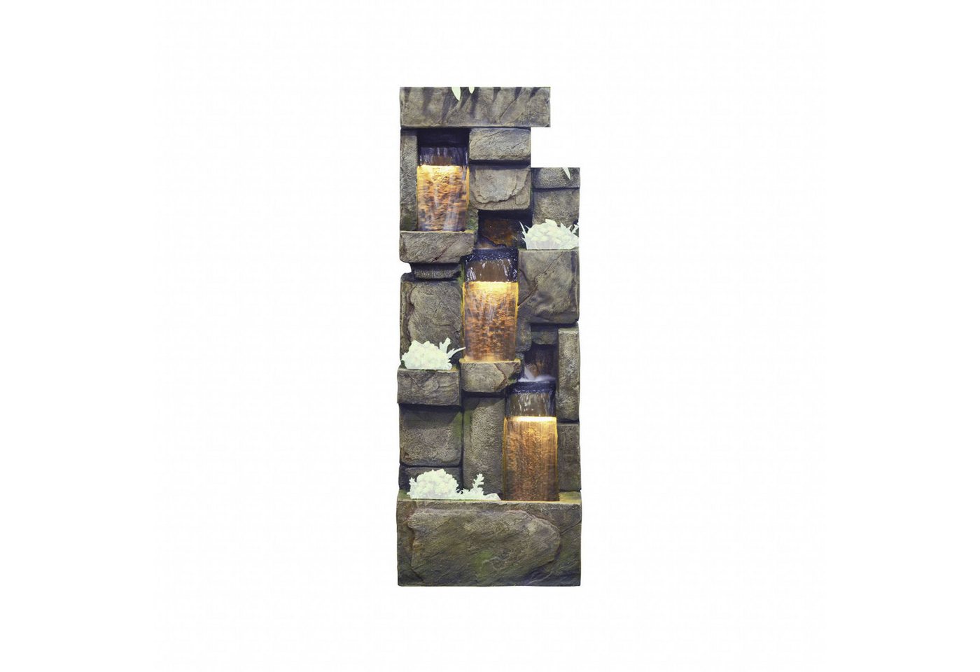 Granimex Gartenbrunnen Granimex Inka Polystone Wasserwand mit Pumpe Pflanzzonen von Granimex