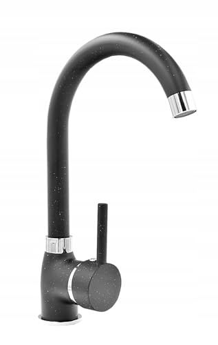 Granitan® Beta waschtischarmatur, Spültischbatterie mit 360° schwenkbarem Auslauf armatur küche, zwei Arten von Wasserstrahl - verstellbar, Keramikkopf, Armaturenset für Küche, wasserhahn küche von Granitan