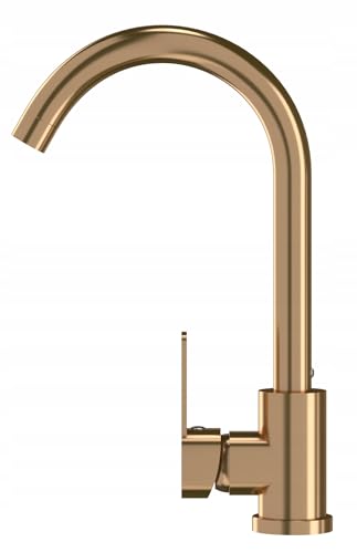 Granitan ® Prestige Küchenarmatur, Spültischarmatur mit 360° drehbarem Auslauf Badarmatur, Hochdruck-Küchenarmatur, Keramikkopf, Armaturenset für Bad, Küche, Restaurant, Hotel (Rose Gold) von Granitan
