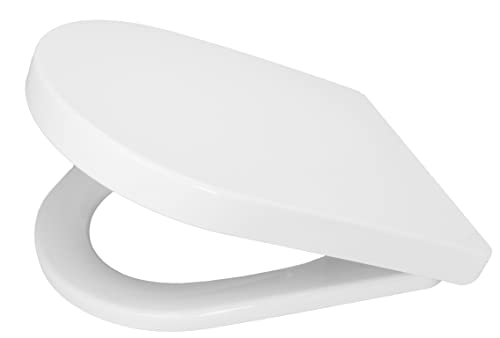 Granitan Toilettendeckel mit Absenkautomatik - Easy Clean Klodeckel - Klobrille mit Quick Release Funktion für einfache Reinigung - Softclose Toilettensitz - Weiß - D4 von Granitan