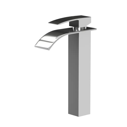 Granitan Waschtischarmaturen Wasserfall Wasserhahn Bad Schwarz - Einhand Moderne Waschtischarmatur aus Messing - Groß Elva - Chrom Granitan Waschtischarmaturen Wasserfall Wasserhahn Bad Schwarz - Einhand Moderne Waschtischarmatur aus Messing - Groß Elva - Chrom von Granitan
