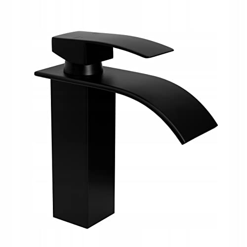 Granitan Waschtischarmaturen Wasserfall Wasserhahn Bad Schwarz - Einhand Moderne Waschtischarmatur aus Messing - Klein Elva - Schwarz Granitan Waschtischarmaturen Wasserfall Wasserhahn Bad Schwarz - Einhand Moderne Waschtischarmatur aus Messing - Klein Elva - Schwarz von Granitan
