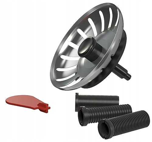 Granitan küchenspüle sieb, Spülbecken-Sieb für Loch 115mm Standardgrößen, Click-Clack automatik, küchenspüle stöpsel- Stopper Siebkörbchen von Granitan