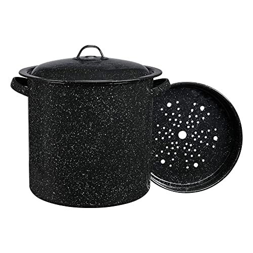 Granite Ware 6257-1 Pot with Steamer Insert, 15.5-Quart Tamale Topf mit Dampfgareinsatz, 15,5 l, stahl, schwarz Granite Ware 6257-1 Pot with Steamer Insert, 15.5-Quart Tamale Topf mit Dampfgareinsatz, 15,5 l, stahl, schwarz von Granite Ware