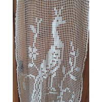 Paar Lange Große Handgemachte Spitzen Gardinen /Vorhänge von GrannysGoodiesDE