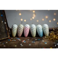 Vintage Kiefernzapfen Weihnachtsverzierungen Schaumstoff-Set Von 6 von Grannysbox