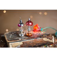 Vintage Glas Öllampe Weihnachtsschmuck, Sammler Weihnachtsbaum Dekoration von Grannysbox