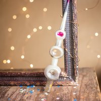 Vintage Milchglas Weihnachtsbaumspitze 25 cm Lang von Grannysbox