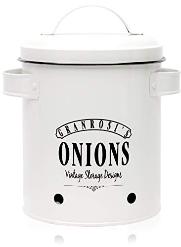 Granrosi Iowa Zwiebeltopf Zwiebel-Vorratsdose Zwiebelbox Zwiebelbehälter, Emaille-Stahlblech, rostfrei, Lüftungsöffnungen, Füllmenge: ca. 1, 6 kg Zwiebeln, Crème Granrosi Iowa Zwiebeltopf Zwiebel-Vorratsdose Zwiebelbox Zwiebelbehälter, Emaille-Stahlblech, rostfrei, Lüftungsöffnungen, Füllmenge: ca. 1, 6 kg Zwiebeln, Crème von Granrosi