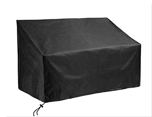 Grantien Gartenbank Abdeckung,Wasserdicht Schutzhülle Für Bank Mit Kordelzug,2/3/4Sitzer,210D Oxford Schwarz 163 X 66 X 89Cm von Grantien