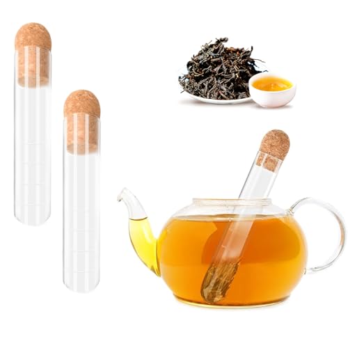 2er Set Teesieb für losen Tee Teefilter Tasse, Wiederverwendbar Glas Tee-Infuser Tea Strainer, Teesieb mit Hitzebeständigem Glas und Kork Transparentes Teeei für die meisten Teesiebe 2er Set Teesieb für losen Tee Teefilter Tasse, Wiederverwendbar Glas Tee-Infuser Tea Strainer, Teesieb mit Hitzebeständigem Glas und Kork Transparentes Teeei für die meisten Teesiebe von Granvoo