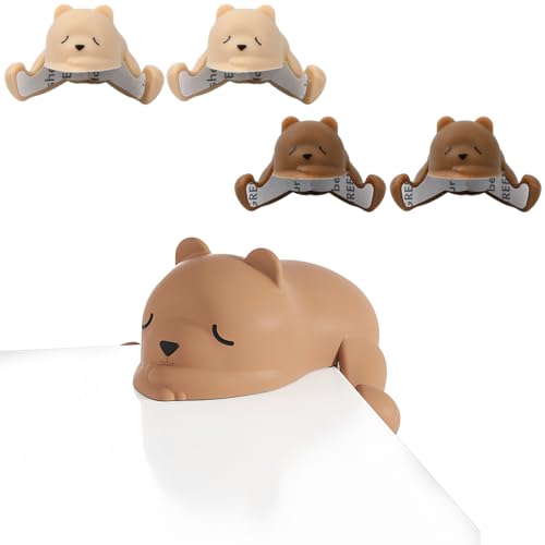 4 Stück Bär Selbstklebender Kantenschutz, Eckschutzkanten Süßes, Kieselgel Eckenschutz, Edge Table Corner Protector, Tischschreibtisch Eckenschutz, Rückstandslos Entfernbar für Stühle Tische (Kaffee) von Granvoo