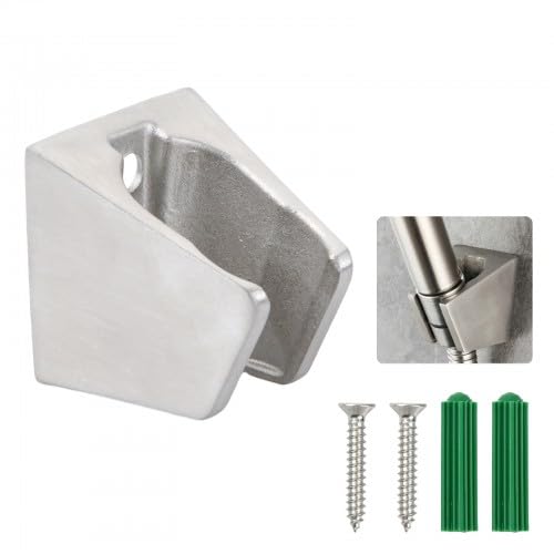 Duschkopfhalterung, Silber Wandhalterung Duschkopf, Duschkopfhalter, 3.9 x 4.2 x 3.2 cm, Handbrause Halterung mit Schrauben, Kompatibel mit den Meisten Duschen von Granvoo