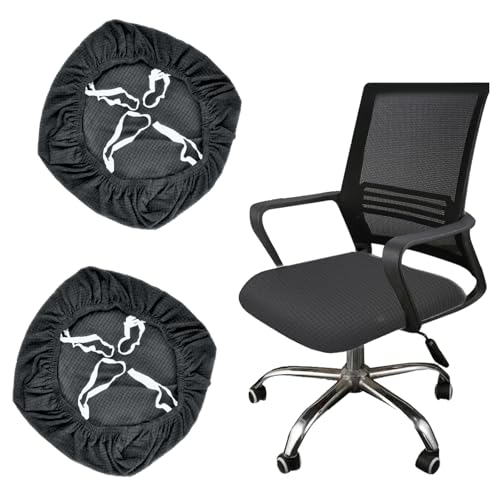 Granvoo Sitzbezug Stuhl Stuhlüberzug Bürostuhl Bezug, 2 Stück 38-50cm Stretch Stuhlhussen Drehstuhl Stuhlbezug Sitzfläche Waschbar Bürostuhlabdeckung Schonbezüge für Esszimmer Büro Bar (dunkelgrau) Granvoo Sitzbezug Stuhl Stuhlüberzug Bürostuhl Bezug, 2 Stück 38-50cm Stretch Stuhlhussen Drehstuhl Stuhlbezug Sitzfläche Waschbar Bürostuhlabdeckung Schonbezüge für Esszimmer Büro Bar (dunkelgrau) von Granvoo