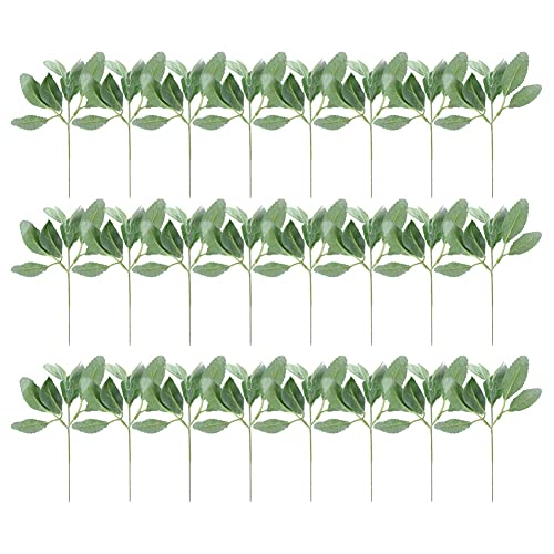 Graootoly 24 Pcs Artificial Flocked Lambs Ear Greenery Stems Faux Lambs Ear Stems 's Ear Faux Greenery Decor Artificial von Graootoly