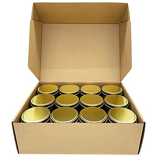 Graootoly Candle Tins, 24 Stück, 4 Oz Metallkerzen, für die Herstellung von Kerzen, Kunst & , Trockenlagerung, Gold von Graootoly