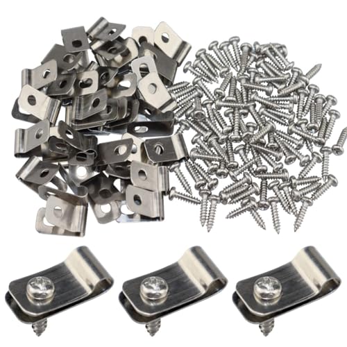 Graootoly Drahtzaun-Clips, 200 Stück, Zaun-Drahtklemmen, Aluminium, für 12–16 Gauge, geschweißten Draht an Holz, Metall oder Vinylzaun, langlebig, einfach zu bedienen von Graootoly