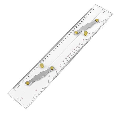 Graootoly Marine Parallel Ruler Clear Scales, Mapping Points to Pull Parallel Ruler 450MM, Nautical Charts Parallel Ruler for Boat von Graootoly