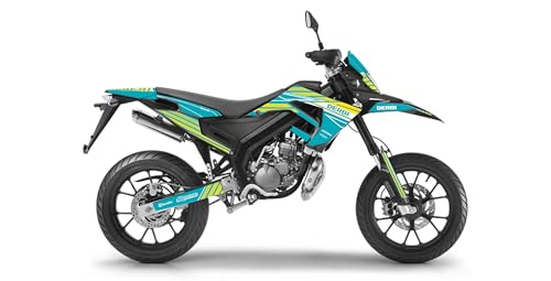 Deko-Set für Motorrad Cross Derbi Senda X-Treme 50 SM von 2018 bis 2023, Neon-Türkis von Graph Cover