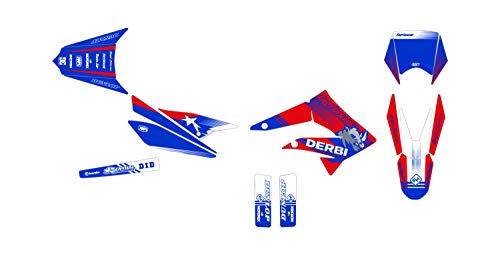 Dekorationsset für Motorrad Cross Derbi X-TREME 50 IKE blau rot 2010 bis 2017 Dekorationsset für Motorrad Cross Derbi X-TREME 50 IKE blau rot 2010 bis 2017 von Graph Cover