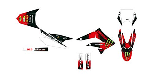 Dekorationsset für Motorrad Cross Derbi X-TREME 50 SPLASH rot 2010 bis 2017 von Graph Cover