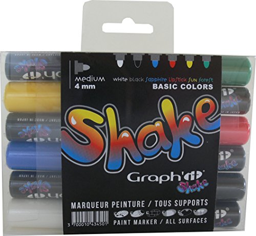 Graph 'it Shake Marker 6er Set Malerfarbe, Pigmenttinte Runde Spitze Medium Basic Graph 'it Shake Marker 6er Set Malerfarbe, Pigmenttinte Runde Spitze Medium Basic von GRAPH'IT