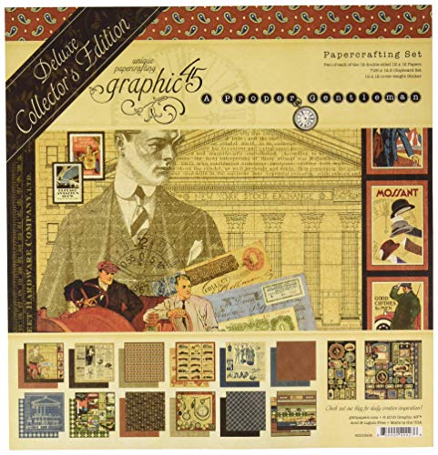 Graphic 45 4501806 - A Proper Gentleman Deluxe Collector's Edition - 30,5 x 30,5 cm von Graphic 45