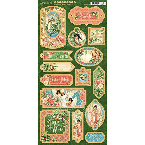 Graphic 45 4501912 Joy to the World Chipboard Bastelpapier, multi von Graphic 45