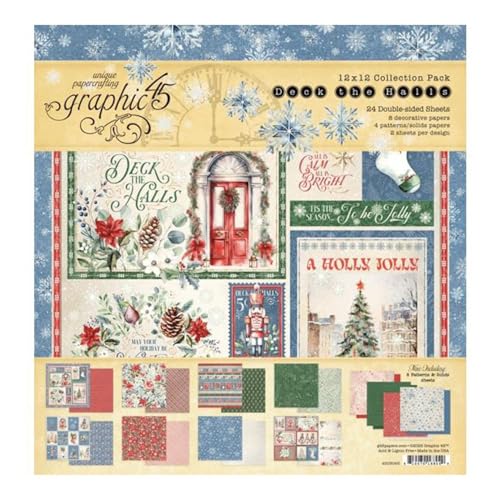 Graphic 45 Deck The Halls Papiersammelpackung, 30,5 x 30,5 cm Graphic 45 Deck The Halls Papiersammelpackung, 30,5 x 30,5 cm von Graphic 45