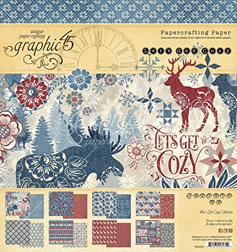 Graphic 45 Double-Sided Paper Pad 8"X8" 24/Pkg-Let's Get Cozy Graphic 45 Double-Sided Paper Pad 8"X8" 24/Pkg-Let's Get Cozy von Graphic 45
