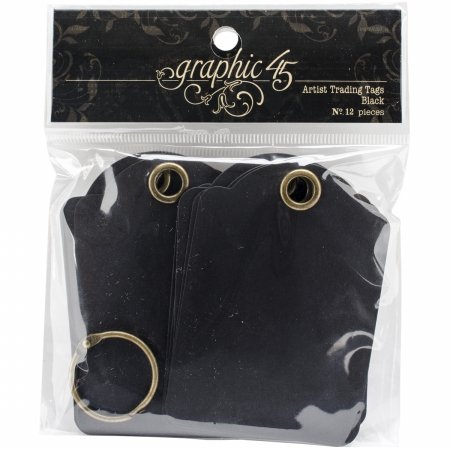 Graphic 45 Staples Artist Trading Tag Album 8,9 x 6,5 cm, Schwarz Graphic 45 Staples Artist Trading Tag Album 8,9 x 6,5 cm, Schwarz von Graphic 45