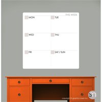 M O D Wochenkalender Dry Erase Aufkleber - Löschbare Oberflächenwandaufkleber Von Graphicmesh von GraphicsMesh