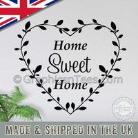Home Sweet Wand Aufkleber Zitat in Herz Wohnzimmer Flur Eingang Dekor von GraphicsnTees