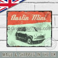 Metall Garagenschilder Personalisiert, Vintage Schilder Für Garage, Retro Blech Schilder, Austin Mini von GraphicsnTees