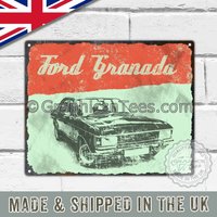 Metall Garagenschilder Personalisiert, Vintage Schilder Für Garage, Retro Blech Schilder, Ford Consul/Granada von GraphicsnTees