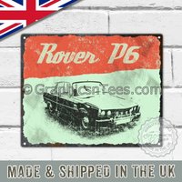 Metall Garagenschilder Personalisiert, Vintage Schilder Für Garage, Retro Blech Schilder, Rover P6 von GraphicsnTees