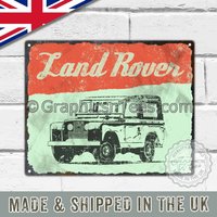 Metall Garagenschilder Personalisiert, Vintage Schilder Für Garage, Retro Blechschilder, Metallschilder, Land Rover von GraphicsnTees