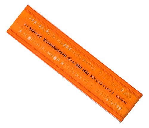 Standardgraph GXST2024/3,5 Vorzeichenbuchstaben Iso, Orange Transparent von Graphoplex