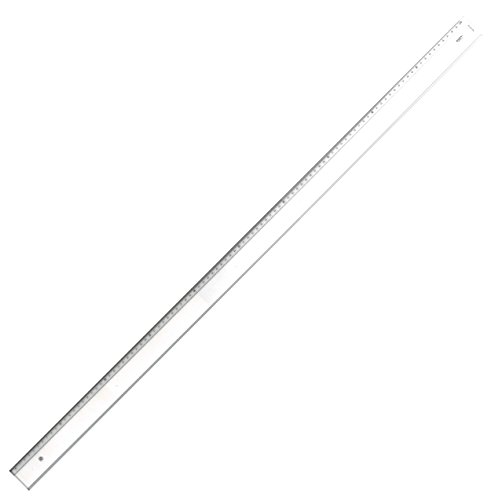 Graphoplex Lineal mit Schrägfläche und Einprägung, transparent 100 cm durchsichtig von Graphoplex