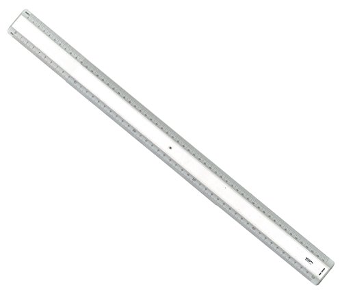 Graphoplex Regel ciceros 2 Kanten weiß + bosselage transparent 50 cm durchsichtig von Graphoplex