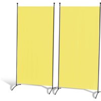 2 Stück Stellwand 85x180cm Gelb Paravent Raumteiler Trennwand Sichtschutz von Grasekamp