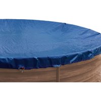 Abdeckplane Pool rund für 200cm bis 250cm Royalblau Planenmaß 340cm Sommer Winter von Grasekamp