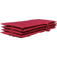 Grasekamp Auflage für Hochlehner rot Polyester-Mischgewebe B/H/L: ca. 53x7x121 cm von Grasekamp